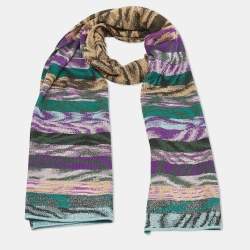 Pre Owned Missoni Multicolor Lurex Knit Scarf