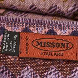 Pre Owned Missoni Foulard Multicolor patterned Acrylic Scarf