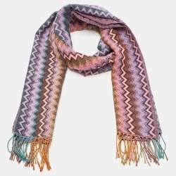 Pre Owned Missoni Foulard Multicolor patterned Acrylic Scarf