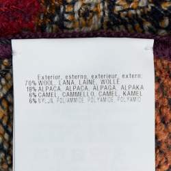 Missoni Multicolor Chevron Pattern Wool Blend Knit Stole