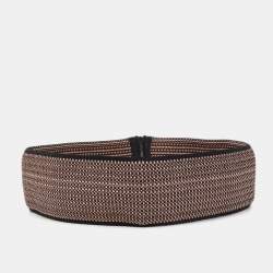 Missoni Brown Striped Knit Elasticized Waist Belt M