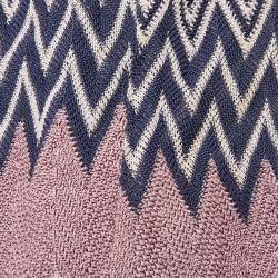 Pre Owned Missoni Multicolor Knit Wide Headband