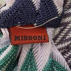 Pre Owned Missoni Multicolor Knit Wide Headband