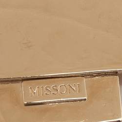 Pre Owned Missoni Resin Pendant Gold Tone Choker Necklace