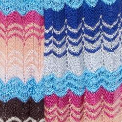 Pre Owned Missoni Multicolor Knit Stole