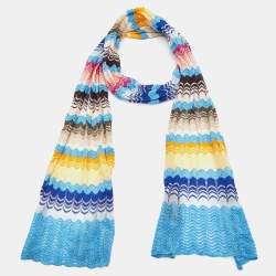Pre Owned Missoni Multicolor Knit Stole