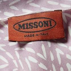 Pre Owned Missoni Lavender Printed Silk Stole