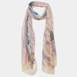Pre Owned Missoni Pink Printed Silk Chiffon Stole