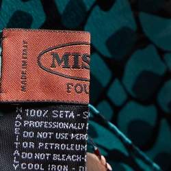 Pre Owned Missoni Multicolor Floral Printed Silk Scarf