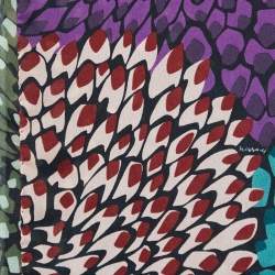 Pre Owned Missoni Multicolor Floral Printed Silk Scarf