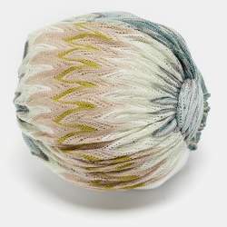 Pre Owned Missoni Multicolor Chevron Knit Beach Turban Size 56