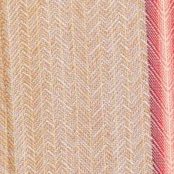 Pre Owned Missoni Vintage Multicolor Lurex Knit Fringed Scarf