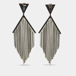 Pre Owned Missoni Fringe Two Tone Earrings