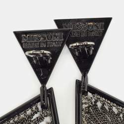 Pre Owned Missoni Fringe Two Tone Earrings