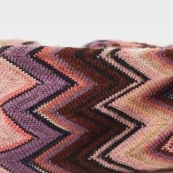 Pre Owned Missoni Multicolor Chevron Knit Headband One Size