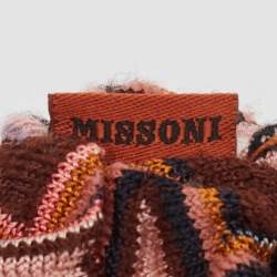 Pre Owned Missoni Multicolor Chevron Knit Headband One Size