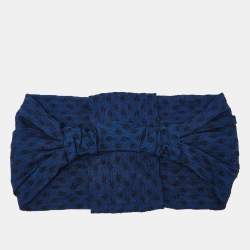 Missoni Navy Blue Knit Wide Headband