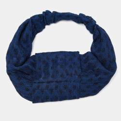 Missoni Navy Blue Knit Wide Headband