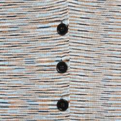 Pre Owned Missoni Blue Patterned Knit Cardigan M