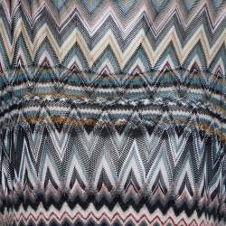 Pre Owned Missoni Multicolor Chevron Knit Long Sleeve Sweater S