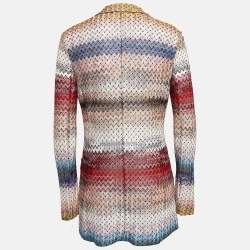 Pre Owned Missoni Multicolor Chevron Knit Long Shirt M