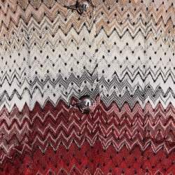 Pre Owned Missoni Multicolor Chevron Knit Long Shirt M