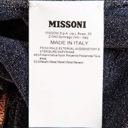 Pre Owned Missoni Metallic Blue V-Neck Camisole L