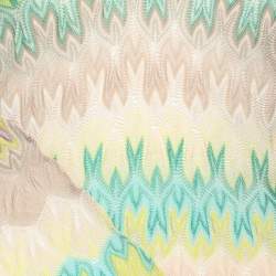 Pre Owned Missoni Multicolor Knit Long Sleeve Knee Length Dress L
