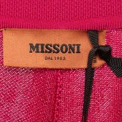 Missoni Pink Lurex Knit Palazzo Pants M