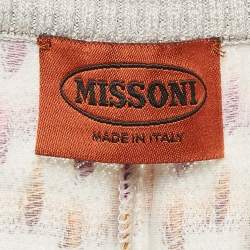Missoni Grey Patterned Knit Jogger Pants S