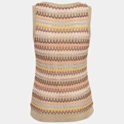 Pre Owned Missoni Multicolor Patterned Knit Tank Top S