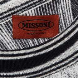 Pre Owned Missoni Multicolor Patterned Knit Scallop Detail Tank Top S