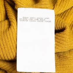 Pre Owned Missoni Yellow Wool Rib Knit Tank Top M