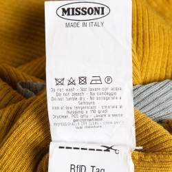 Pre Owned Missoni Yellow Wool Rib Knit Tank Top M