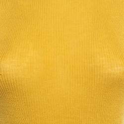 Pre Owned Missoni Yellow Wool Rib Knit Tank Top M