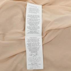 Pre Owned Missoni Beige Lurex Lace Midi Dress S