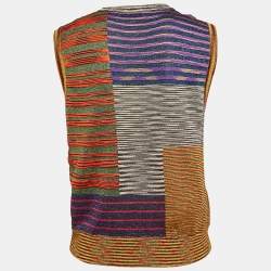 Pre Owned Missoni Multicolor Lurex Knit Tank Top L