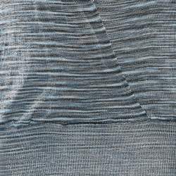 Pre Owned Missoni Metallic/Blue Lurex Knit Drape Neck Top L