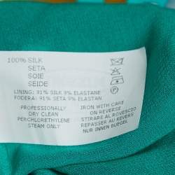 Pre Owned Missoni Multicolor Floral Print Embellished Silk Strapless Long Dress L