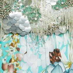 Pre Owned Missoni Multicolor Floral Print Embellished Silk Strapless Long Dress L