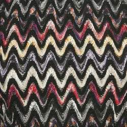 Pre Owned Misson Multicolor Chevron Pattern Knit Mini Dress S