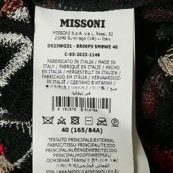 Pre Owned Misson Multicolor Chevron Pattern Knit Mini Dress S