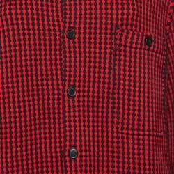 Missoni Red/Black Patterned Wool Cardigan XL