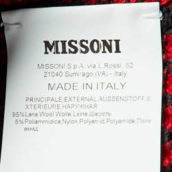 Missoni Red/Black Patterned Wool Cardigan XL