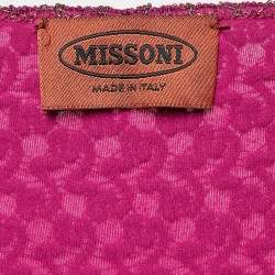 Pre Owned Missoni Red/Purple Wool Cut-and-Sew Sleeveless Top S