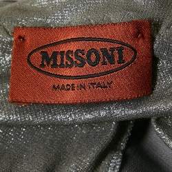 Pre Owned Missoni Metallic Lurex Jersey Strapless Top S