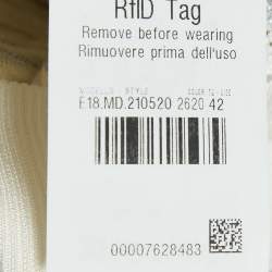 Missoni White Pinhole Lurex Knit Round Neck Top M