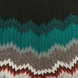 Pre Owned Missoni Multicolor Chevron Knit Flared Trousers S