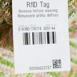 Pre Owned Missoni Green/Beige Lurex Knit Top and Skirt Set M