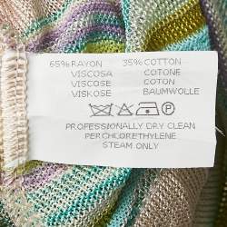 Missoni Green Stretch Knit Ruffled Mini Dress S